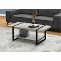 Daphnes Dinnette 23.75 in. Coffee Table - Grey Reclaimed Wood-Look & Black Metal DA3593414